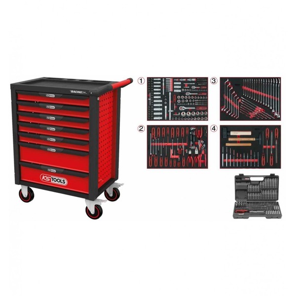 Ks Tools Racingline Werkstattwagen Mit 7 Schubladen Und 515 Werkzeugen.-image