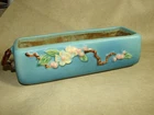 Roseville Apple Blossom Blue 1940’s Vintage Art Pottery WindowBox Planter  368-8
