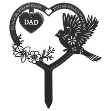 Calibron Memorial Grave Markers for Dad, Cemetery Decorations Black