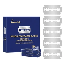 Premium 10 Count Double Edge Safety Razor Blades Refills Swedish 13C26... 