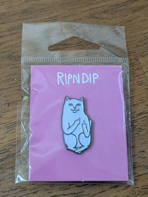 RIPNDIP ''Lord Nermal'' Lapel Cat Pin Metal Enamel Patch Badge