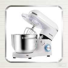 Aucma Stand Mixer 6.5QT 660W 6Speed Stainless Steel Bowl W/ handles ABS housing