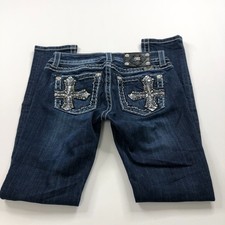 Miss Me Skinny 27 Fits 29W 30L Low Rise Denim Jeans Studded