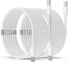 USB C to C Charging Cable 10ft, 60W Fast Type C C Charger 10 Feet, Grey