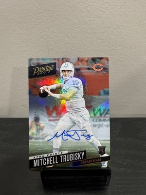 2017 Panini Prestige Xtra Points Mitchell Trubisky RC Gold Auto 8/50 Bears #204
