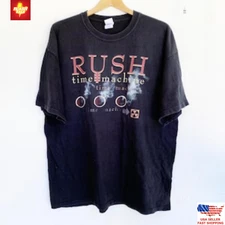 Rush Time Machine Tour T-Shirt Vintage Rock Band Tee Unisex