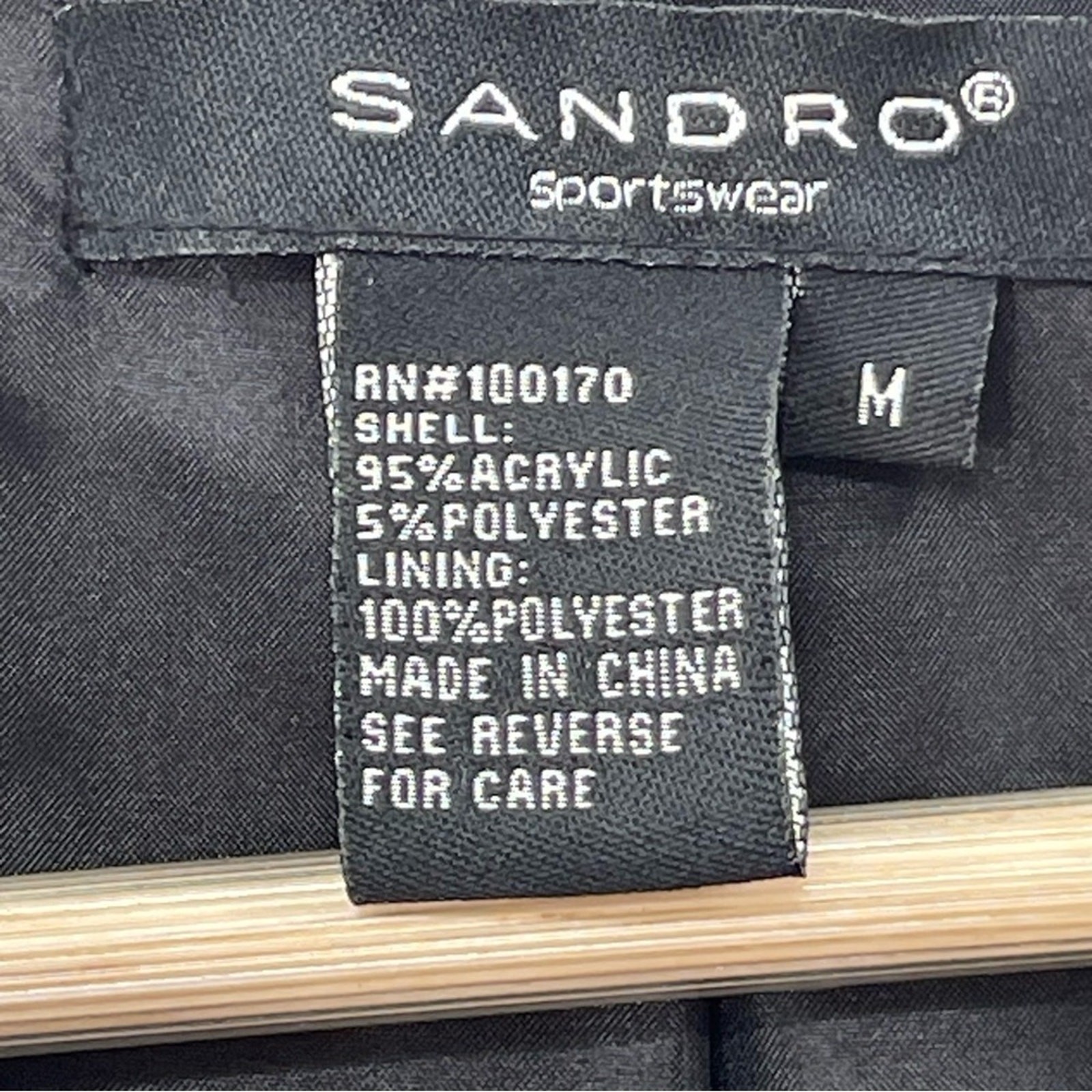 Sandro Vintage Structured Full Zip Herringbone Tw… - image 10