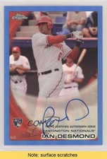 2010 Topps Chrome Rookie Blue Refractor 155/199 Ian Desmond #205 Auto READ 4y4