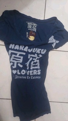 Ladies Rare Gwen Stefani Harajuku Lovers Top MUSIC T- Shirt Sz. Medium Y2K