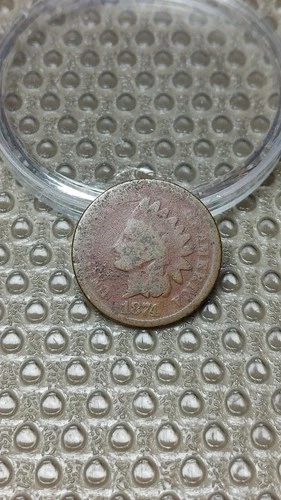 1874 Indian Head Cent Penny AG Details Corroded                             D179