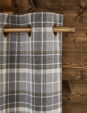 NEXT   Check Eyelet Curtains 168cm Wide X 229 Drop - NEW