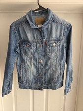 YOUTH LEVI'S Denim Blue Jean Jacket Size Large COAT