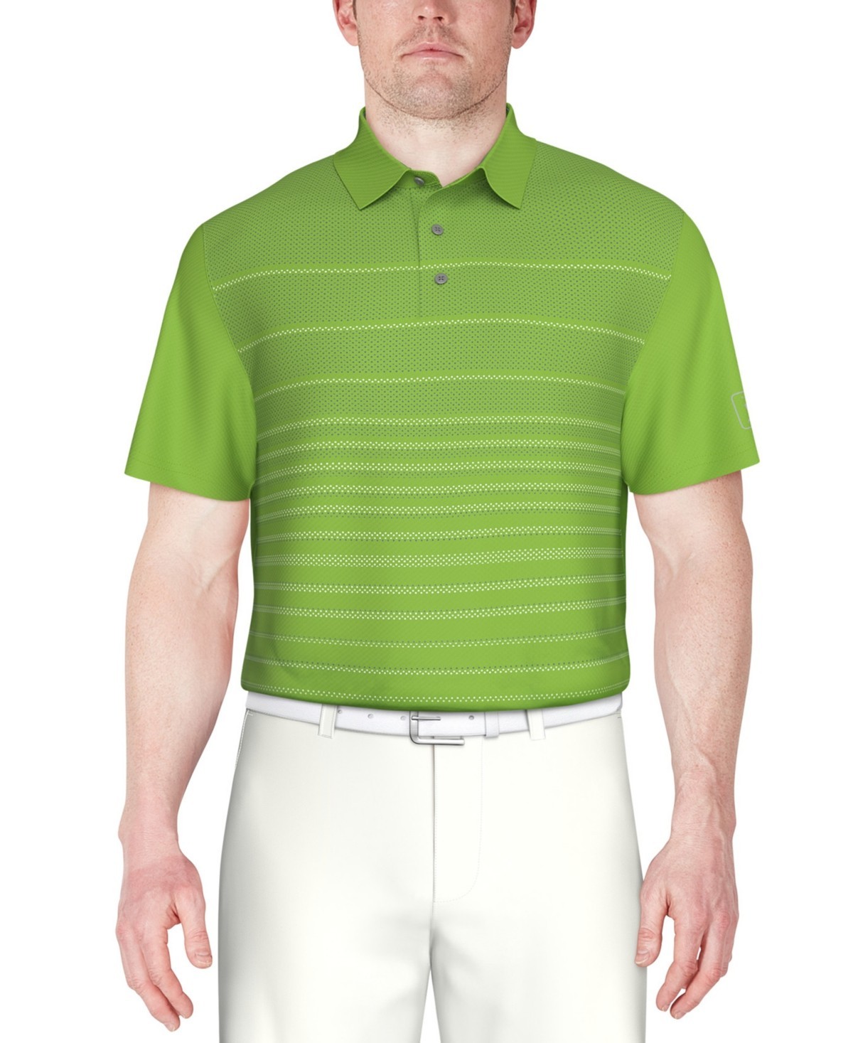 Мужская рубашка поло Pga Tour обычного кроя с коротким рукавом XL зеленого цвета 2690₽