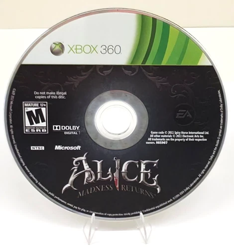 Alice: Madness Returns (Microsoft Xbox 360, 2011) Game Disc Only VGC - Tested