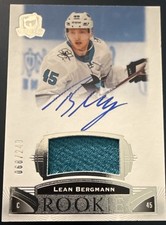 Upper Deck The Cup Rookie Auto Patch Lean Bergmann #144 /249 Sharks NHL