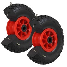2x Sackkarrenrad Vollgummi 260 x 85 mm 3.00-4 PU Vollgummi, pannensicher