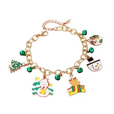 Christmas Bracelet for Women Christmas Charm Bracelet Christmas Tree Santa Snowf