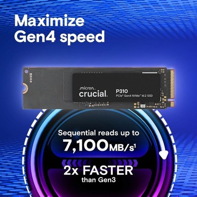 Crucial P310 1TB SSD, PCIe Gen4 NVMe M.2 ((NEW NO BOX)) | eBay