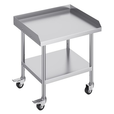 Uimoso Stainless Steel Prep Table 24''x28'' with Wheels for Commercial Use