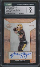 2026 Leaf Trinity Bronze #BATT1 Trae Taylor 55/75 RC Rookie Mint CGC 9 9 Auto