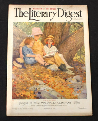 ANTIQUE SEPTEMBER 30, 1922 THE LITERARY DIGEST MAGAZINE