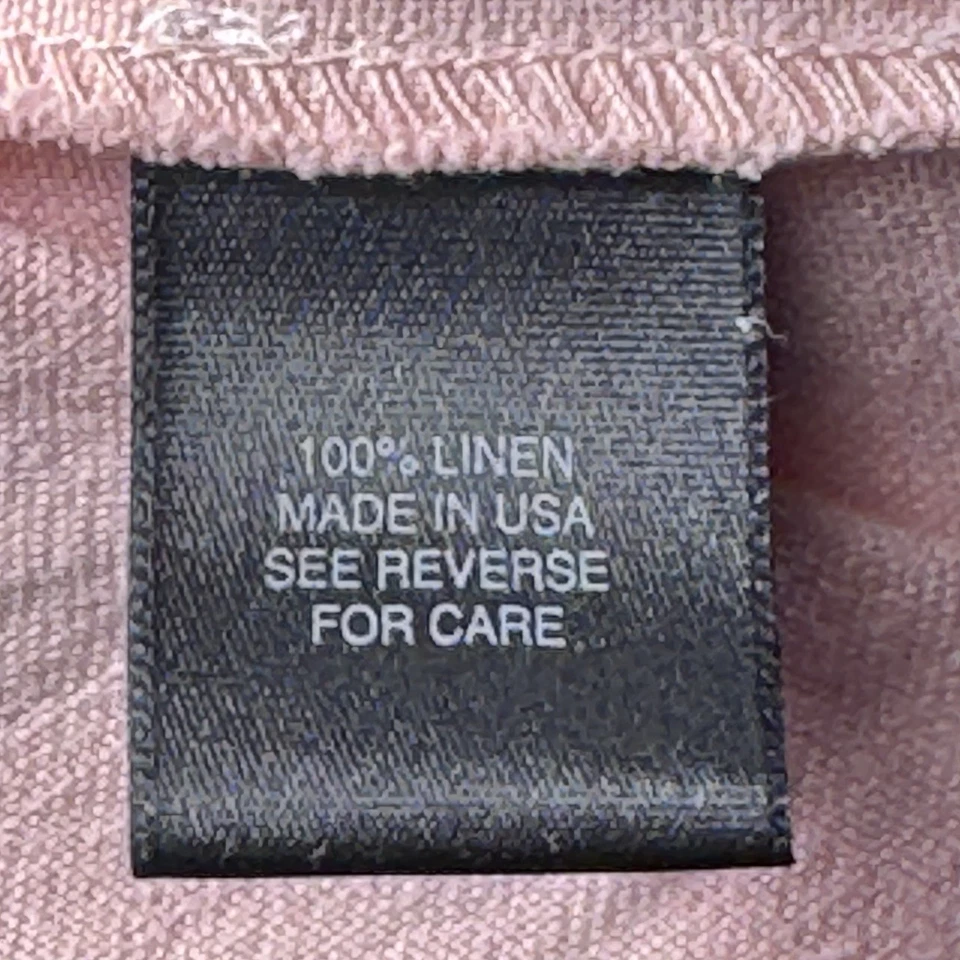 Nuevo Arden B. Pantalones acampanados 100 % lino rosa melocotón vintage 2 cinturas 30 Barbiecore Foto 4 de 4