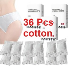 Cotton Disposable Underwear for Women, Suitable for Travel Spa Stays,36 pcs
