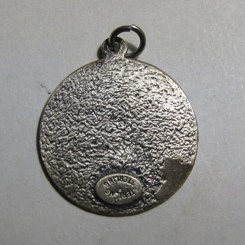 Vintage Stone Mountain Georgia Sterlingsilber Charm Anhänger 3/4" Durchmesser 2G - Bild 2 von 3