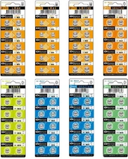 80 Assorted Super Alkaline Button Batteries Coin Cell Set Watch Calculator AG