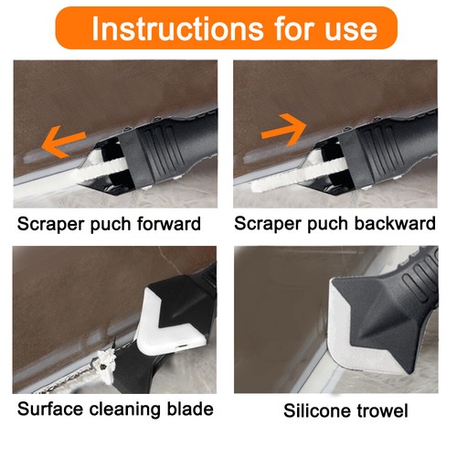 Silicone Caulking Tools Smooth Scraper Caulk Remover Sealant Finishing Tools - Picture 9 of 10