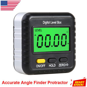 LCD Digital Inclinometer Level Box Protractor Angle Finder Bevel Gauge Magnetic