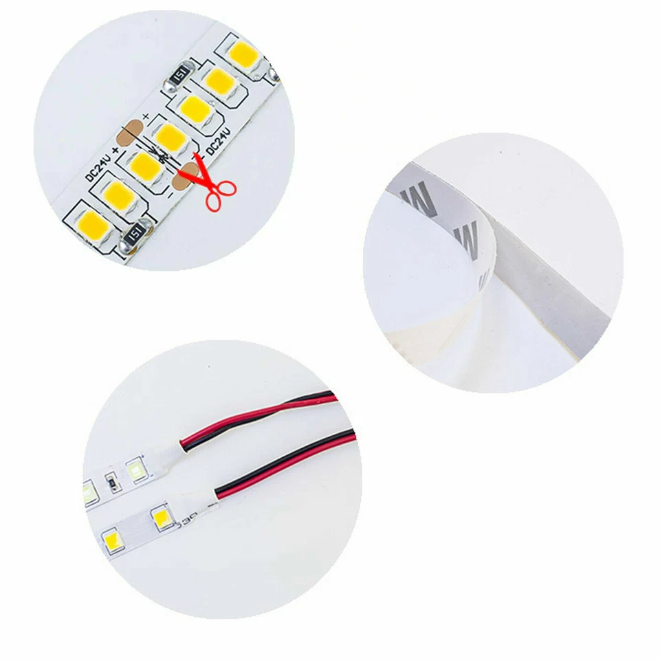 Striscia 1200 led smd 2835 strip 5 metri bobina luce calda 3000k da interno IP22 - Immagine 4 di 4