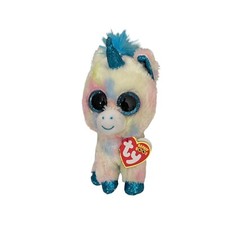 TY Beanie Boo Silk Blitz The Unicorn Sparkle Metallic Rainbow NWT