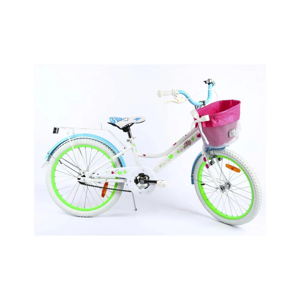 LILY 20" Kinderfahrrad Mädchenfahrrad Fahrrad für Mädchen Kinderrad WEISS-BLAU - Bild 3 von 4