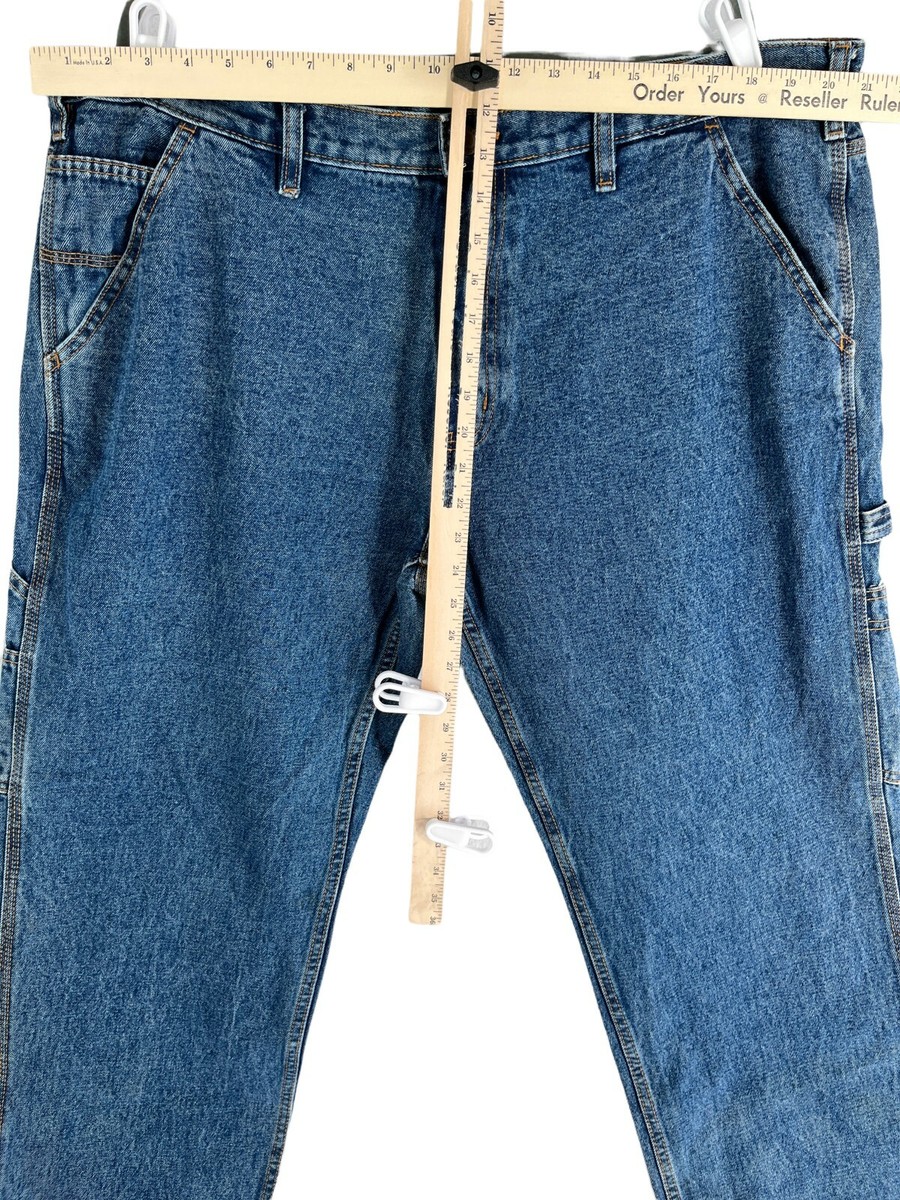 Wolverine Jeans Carpenter Blue Hammer Slash Pockets Loose Denim