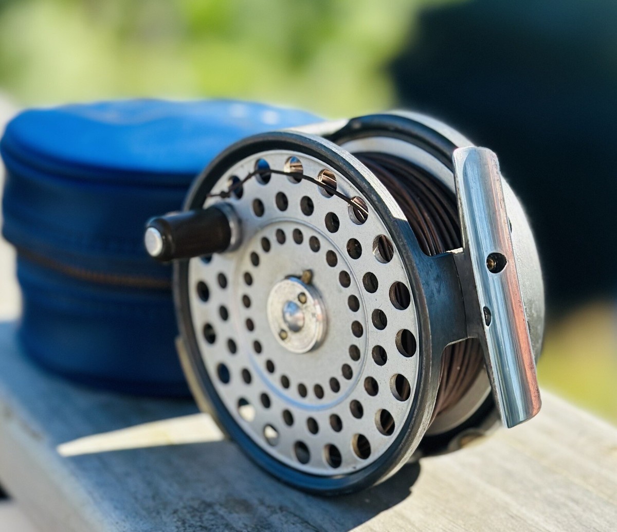 Vintage Hardy The Zenith Fly Reel with Makers Case & Sinking Fly