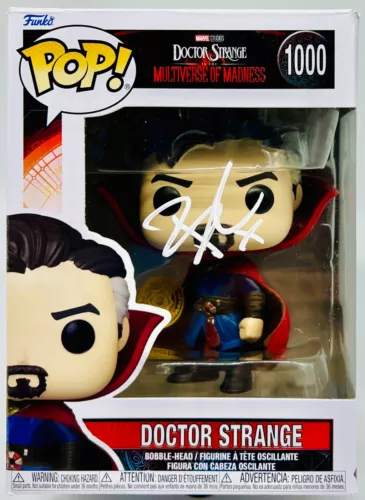 Benedict Cumberbatch Dr. Strange Marvel Signed Funko #1000 Beckett Witness WHITE