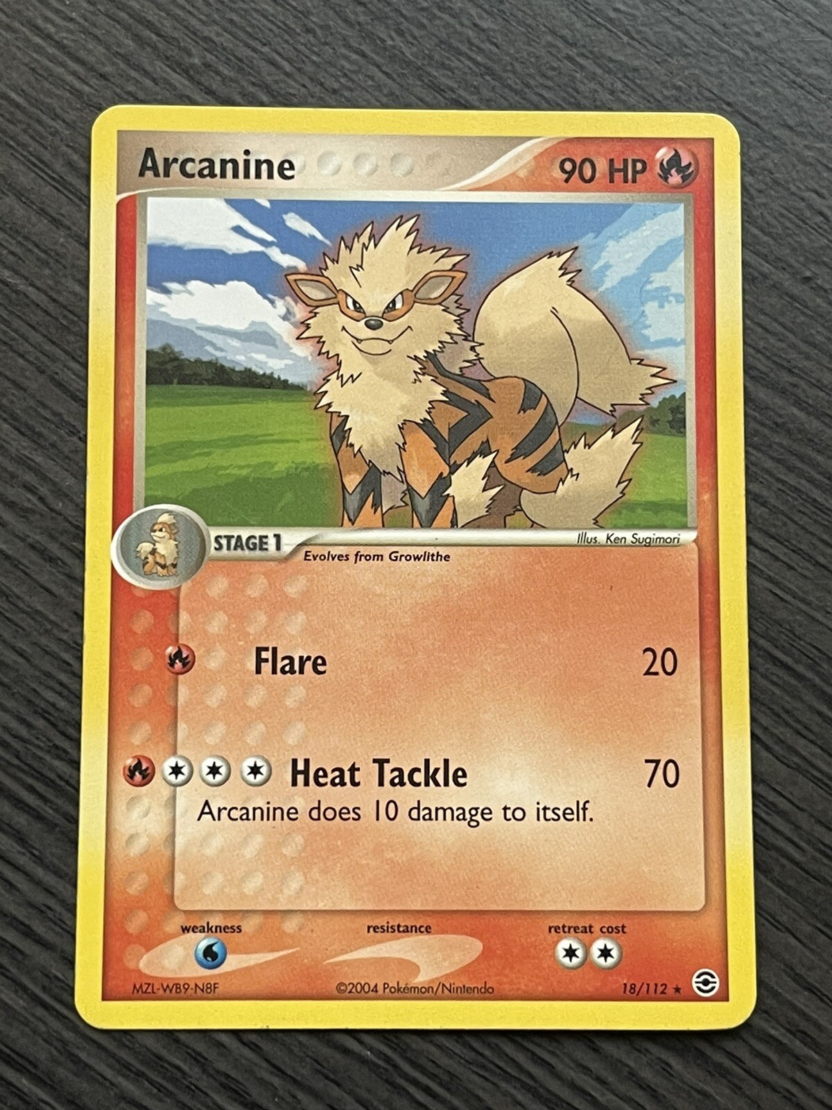 ARCANINE - 18/112 - Fire Red Leaf Green - Rare - Pokemon Card - NM