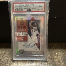 2018-19 Contenders Optic Deandre Ayton Rookie Ticket Auto PSA 9 MINT Holo Silver