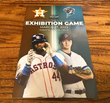 Houston Astros vs Sugar Land Space Cowboys Exhibition Game Program 3/27/2023