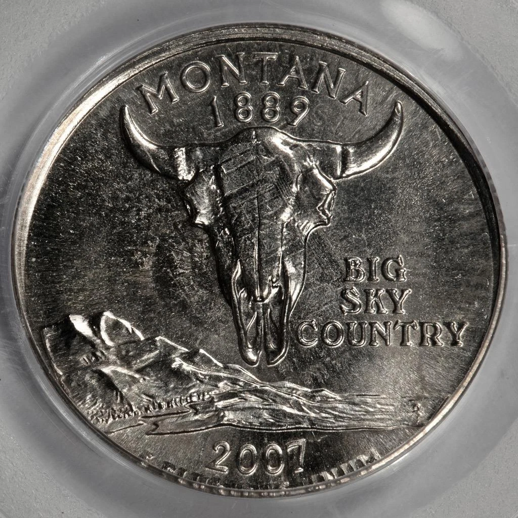 2007 D PCGS MS65 Montana Quarter Struck On A Nickel Double Denomination Error