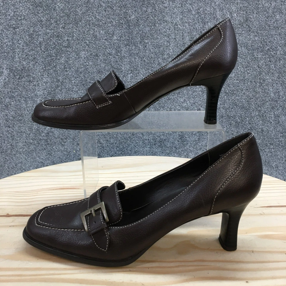 Mootsies Tootsies Zapatos Mujer 8.5 M Morubiek Mocasines Zapatos Marrón Imitación Cuero Foto 2 de 4