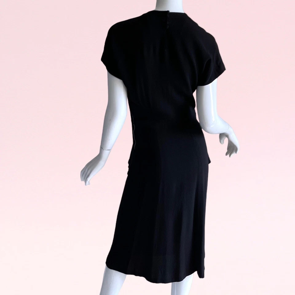 Vestido de Cóctel Fiesta Peplum Lentejuelas Exclusivo Patty Ann Años 40 De Colección Foto 4 de 4