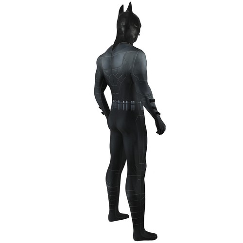 Batman Bruce Wayne Printing Jumpsuit Cape Halloween Cosplay Costume - Picture 9 of 15