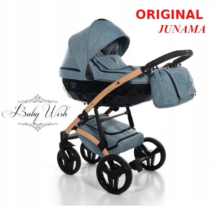 JUNAMA VEGAN V2 PRAM STROLLER 2in1 CARRYCOT + PUSHCHAIR