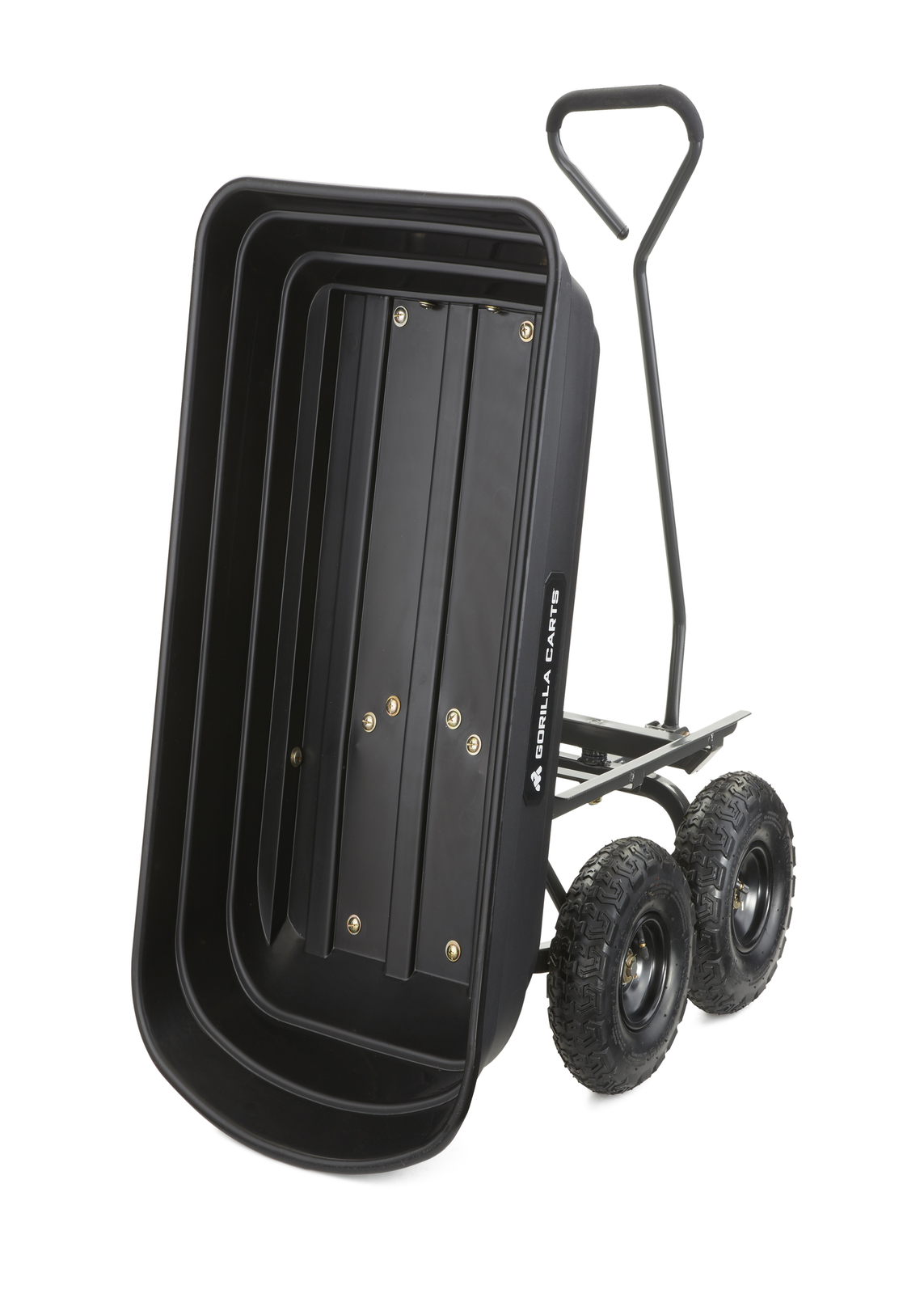 Gorilla Carts GOR4PS 600lb. Poly Garden Dump Cart with 10" Tires