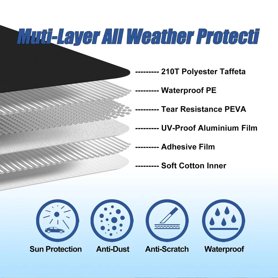 HUMMER H2 SUV 6 Layers WaterProof CAR COVER 2002-2009 - Image 3 of 4