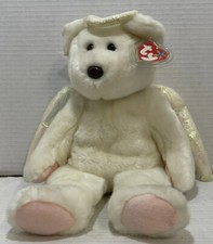Angel Bear 13" TY 1999 BEANIE BUDDIES HALO WHITE STUFFED ANIMAL PLUSH TOY