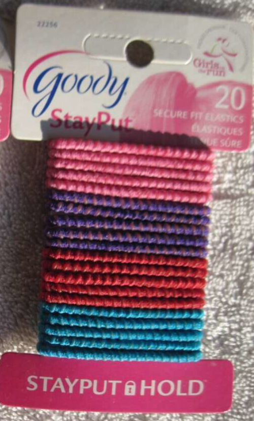 20 Goody Skinny Bright Ouchless Ponytailer Hair Bands Slide Proof Stay Put