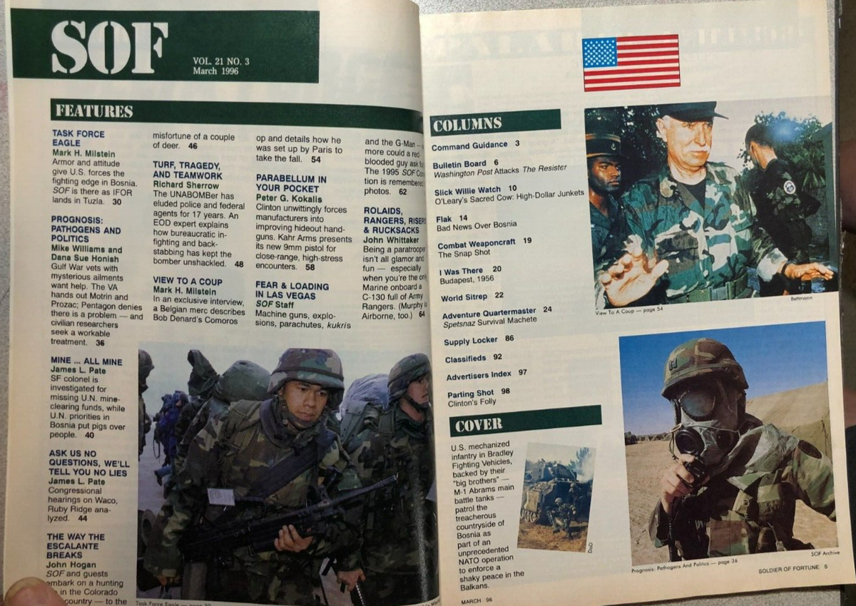 SOLDIER OF FORTUNE Magazine March 1996